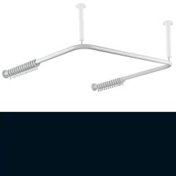 HEWI Vorhangstange U-Form Tiefschwarz f�r Dusche 120 cm 801.34.310 90 Schwarz