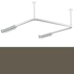 HEWI Vorhangstange U-Form Umbra f�r Dusche 120 cm 801.34.310 84 Braun