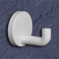 HEWI Wandhaken 65 mm Reinweiss 477.90.045 99 mit Rosette