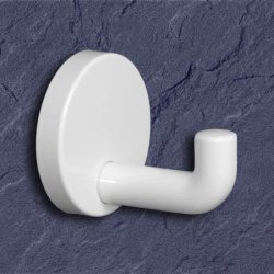 HEWI Wandhaken 65 mm Signalweiss 477.90.045 98 mit Rosette