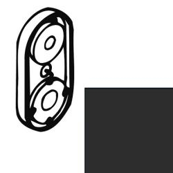 Hewi Serie 477 Fussscheibe 5 mm Anthrazitgrau 41939 92 Grau f�r Spiegelhalter