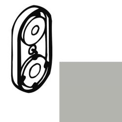 Hewi Serie 477 Fussscheibe 5 mm Felsgrau 41939 95 Grau f�r Spiegelhalter