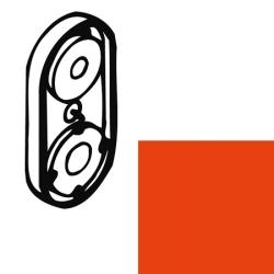 Hewi Serie 477 Fussscheibe 5 mm Koralle 41939 36 Rot f�r Spiegelhalter