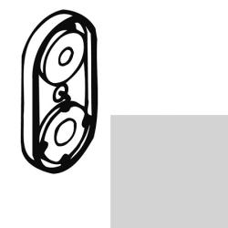 Hewi Serie 477 Fussscheibe 5 mm Lichtgrau 41939 97 Grau f�r Spiegelhalter