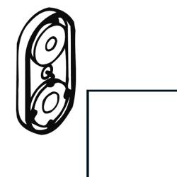 Hewi Serie 477 Fussscheibe 5 mm Signalweiss 41939 98 weiss f�r Spiegelhalter