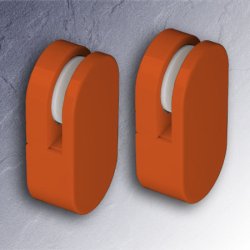 Hewi Serie 477 Spiegelhalter Orange 1 Paar 477.01.100 24