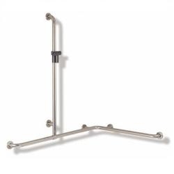 Hewi Serie 805 Dusch-Wannenhandlauf  Edelstahl/ Reinweiss 805.35.300 99