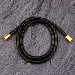 Metall Brauseschlauch Schwarz Gold 125 cm Bicolor 031125 SWGO