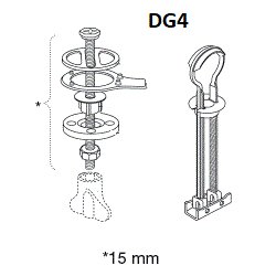 Pressalit Kombi-Scharnier universal 15 mm DG4925