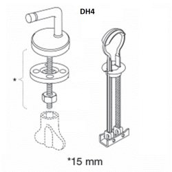 Pressalit Kombi-Scharnier univertikal 15 mm DH4999