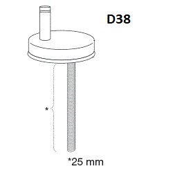 Pressalit Universal-Flex-Scharnier 25 mm D38999 f�r WC-Sitz 3