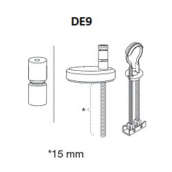 Pressalit Universal-Scharnier 15 mm DE9999 f�r WC-Sitz Connexion