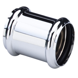 Viega Siphon Doppelmuffe chrom 102371 DN 32 f�r Siphonrohr Waschtisch