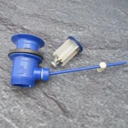 Waschtisch Ablaufgarnitur Blau mit Stopfen 005000 PB