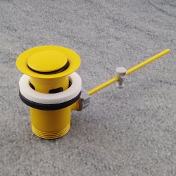 Waschtisch Ablaufgarnitur Gelb mit Stopfen 005000 GB